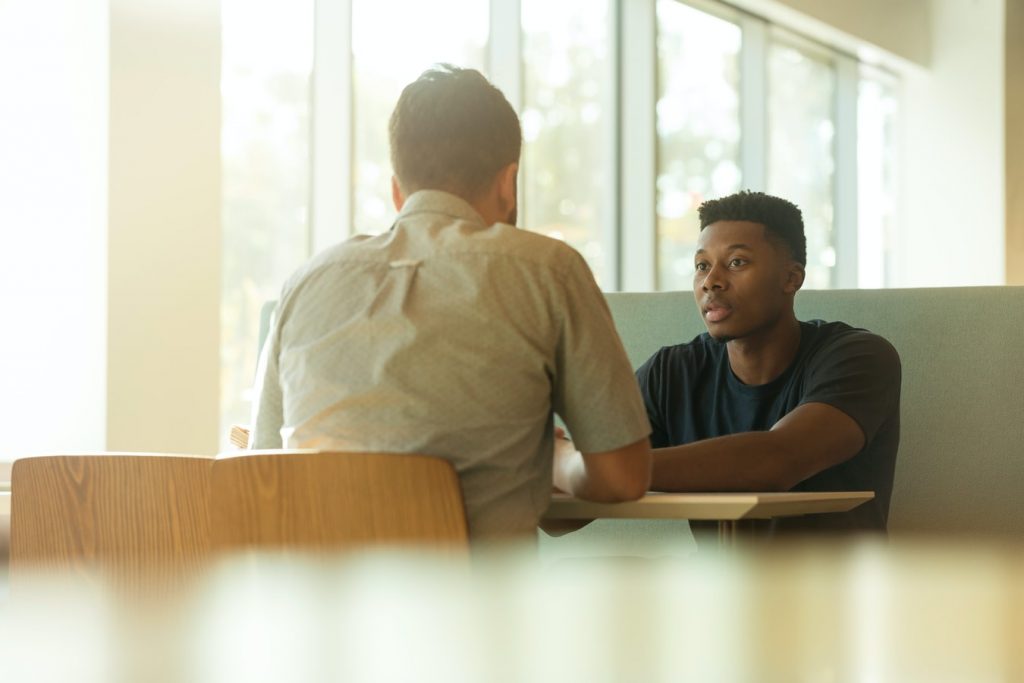 Picture of men talking