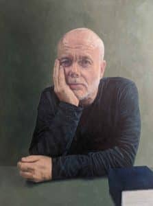 Portrait of my mental health support worker from a photograph in oil paint. Lee is a deep thinker, writer and has struggled with severe mental health issues. I wanted to convey his sensitivity.