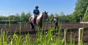 Shelby on horseback