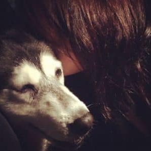 C. Backer Picture of woman with dog