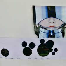 V selfie Art created by a poem brut learner